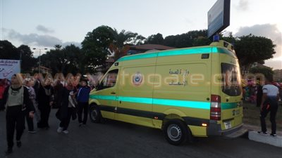 بالصور.. انتشار مكثف لسيارات الإسعاف في بورسعيد