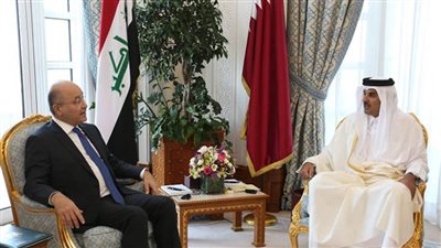 بعد الهجوم الأمريكي.. أمير قطر يناقش الأوضاع الأمنية مع الرئيس العراقي