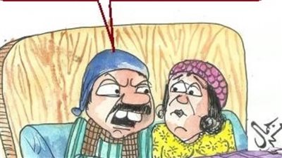 احتفال المصريين برأس السنة في كاريكاتير 