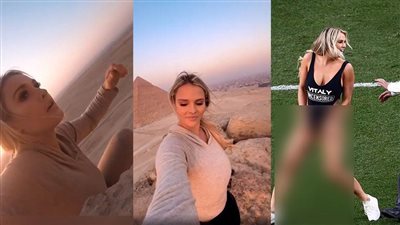 بعد واقعة تسلق فتاة نهائي أبطال أوروبا المثيرة للهرم.. العقوبة الموقعة على متسلقي الآثار بدون تصريح