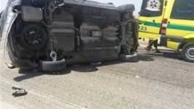 خروج 17 مصابا في انقلاب سيارة بالإسماعيلية من المستشفى العام