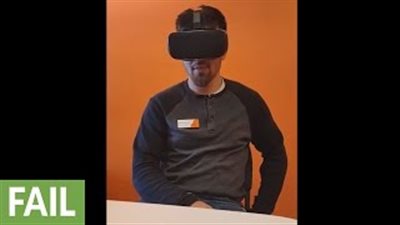 بالفيديو.. رد فعل شاب يشاهد فيلم رعب ثلاثي الأبعاد