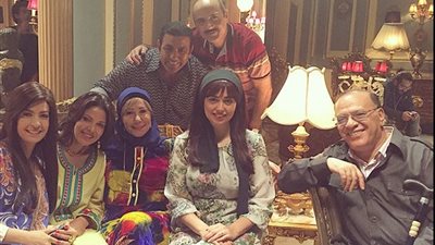 بالصور.. هبة مجدي وصلاح عبد الله في كواليس «عائلة الحاج نعمان»