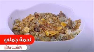تعلمي طريقة عمل اللحم الجملي بالشبت مع الأرز (فيديو)