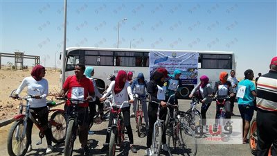 بالصور.. انطلاق سباق الدراجات بجامعة أسوان