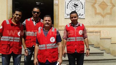 بالصور.. «الهلال الأحمر» بالمنيا تزور مركز الأورام