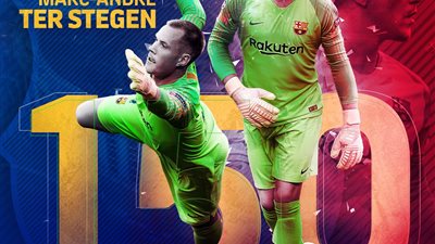 «تير شتيجن» يصل لمباراته الـ 150 مع برشلونة