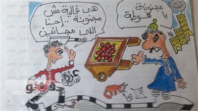 «عزة عطا الله» تعبر عن أزمة الطماطم في كاركاتير