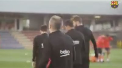 بالفيديو.. برشلونة يبدأ استعداداته لملاقاة إشبيلية بالدوري الإسباني
