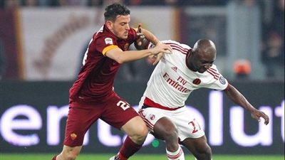 روما يتعادل مع ميلان 1/1 في الدوري الإيطالي