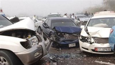 إصابة ضابط ومجند في تصادم سيارتين بدائري المعادي