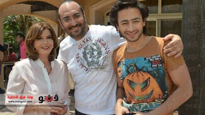 بالصور.. حمادة هلال وميرفت أمين في كواليس فيلم « حماتى بتحبنى»