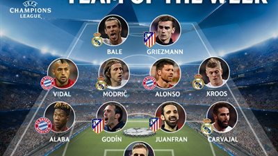 «بيل» و«جريزمان» في تشكيل الأسبوع بدوري أبطال أوروبا