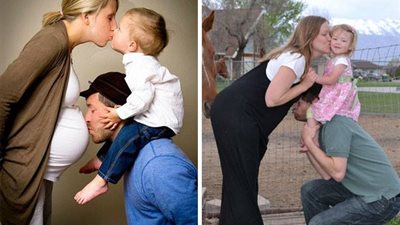 شاهد.. الأطفال يفسدون تقليد الآباء لصور المحترفين