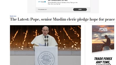 الصحافة العالمية: وثيقة «الأخوة الإنسانية» دعوة للسلام