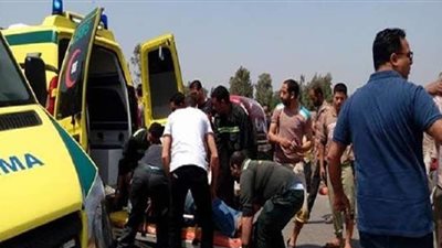 أصابة 9 اشخاص فى حادث إنقلاب سيارة ربع نقل بالوادى الجديد