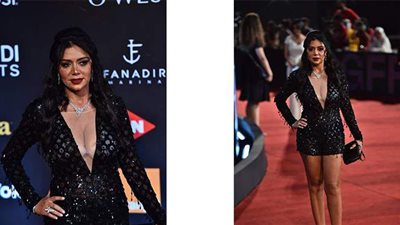 إطلالة جريئة لرانيا يوسف فى عرض 