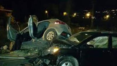 إصابة شخص وتهشم أتوبيس وسيارتين فى حادث تصادم بطريق مصطفى النحاس