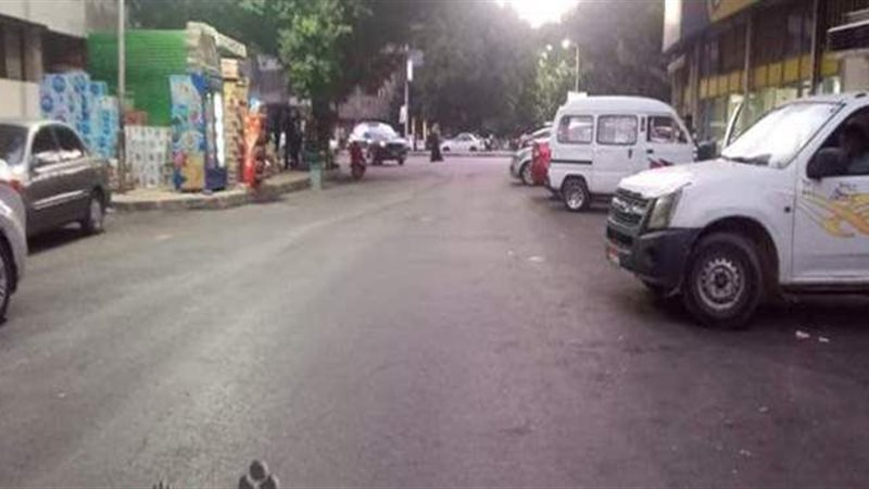 رصف طريق الحصن بالجيزة