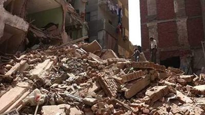 انهيار عقار بقرية هور في ملوي بالمنيا دون خسائر  بشرية