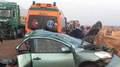 مصرع  شخصين وإصابة 26 آخرين  في حوادث سير  بالمنيا خلال 24 ساعة