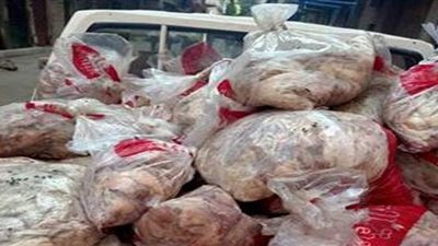 ضبط ٢٦ طن لحوم ومصنعاتها ودهون ودواجن فاسدة بالجيزة