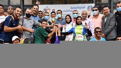 كلية  التربية الرياضية بجامعة القناة تفوز  بكأس سباق الطريق