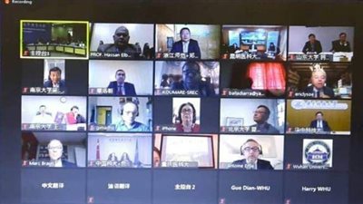 جامعة بنها تشارك في المنتدي الافتراضي للتعليم العالي الثلاثي بين الصين وفرنسا وإفريقيا