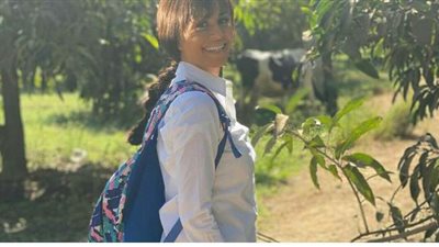 منة فضالي في كواليس تصوير مسلسل 