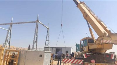 استكمال الأعمال النهائية لإنشاء محطة محولات كهرباء ناصر الجديدة