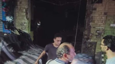 غلق المحبس الرئيسي بعد انفجار ماسورة غاز بحدائق المعادي