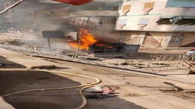 السيطرة على حريق بكابينة كهرباء بحرم الطريق الدائري في الخصوص