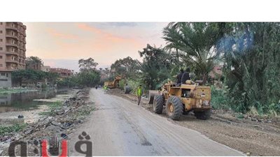 تطوير شوارع  أبو النمرس ورصف شارع المنشية بالهرم | صور