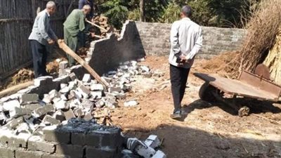 إزالة فورية في المهد لـ13 حالة تعد على الأراضي الزراعية بمحافظة المنوفية