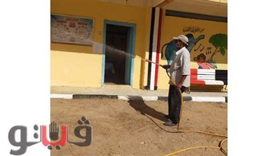 تطهير وتعقيم اللجان الانتخابية استعدادا لانتخابات النواب بالغربية | صور