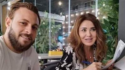 مادلين طبر ووفاء قمر وهيثم محمد في كواليس 