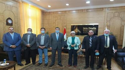 رئيس جامعة بنها يستقبل رئيس معهد تكنولوجيا المعلومات بوزارة الاتصالات
