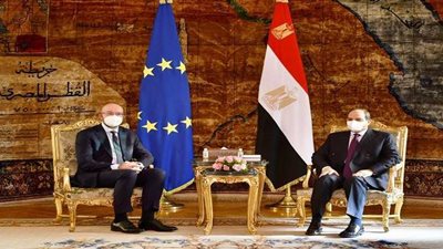 قضايا سد النهضة وسوريا والعراق واليمن تتصدر مباحثات السيسي ورئيس المجلس الأوروبي