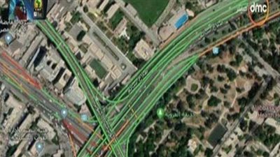 الحالة المرورية بشوارع القاهرة اليوم الجمعة من خلال 