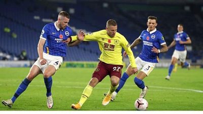 التعادل السلبي يخيم على مباراة برايتون وبيرنلي في الدوري الإنجليزي