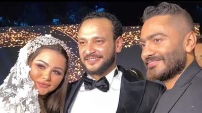 تامر حسني يشعل حفل زفاف أحمد خالد صالح وهنادي مهنا | فيديو وصور