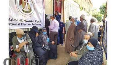 كبار السن أول الحضور أمام لجان شبرا الخيمة للإدلاء بأصواتهم بانتخابات النواب | صور