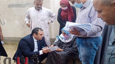 قاض يساعد مسنة للإدلاء بصوتها في انتخابات النواب بالشرقية | صور