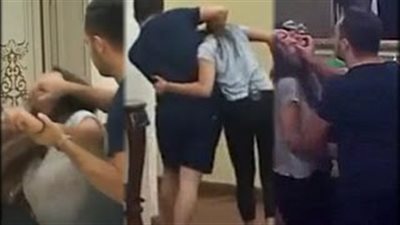 بالفيديو.. رجل يلقن زوجته «علقة ساخنة» أمام المارة
