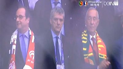 بالفيديو.. رئيسا فرنسا والبرتغال يحضران نهائي اليورو