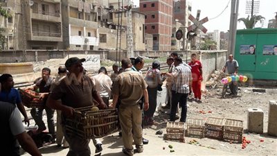 حملة لرفع إشغالات الباعة الجائلين في المنيا