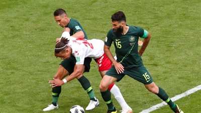 التعادل 1/1 يحسم مباراة الدنمارك وأستراليا (فيديو)