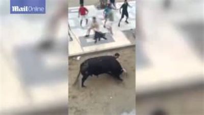 بالفيديو.. لحظة قتل ثور لرجل في مهرجان بإسبانيا