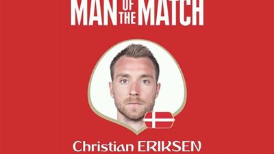 «إيركسن» أفضل لاعب في مباراة الدنمارك وأستراليا