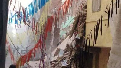 انهيار عقار قديم في الإسكندرية دون إصابات (صور)
